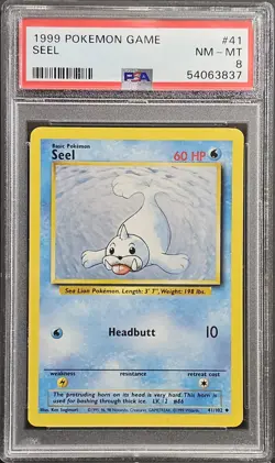 1999 Pokemon Game Seel #041 PSA 8 - Image 1