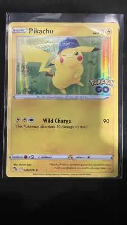 Pikachu 028/078 Holo Rare Pokemon GO Pokemon Near Mint - Image 1