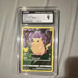 Pokemon TCG Pikachu 005/025 Celebrations Holo Rare ENG 2021 CGC 9 Graded - Image 1