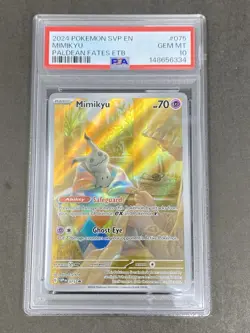 2024 POKEMON SVP EN-SV BLACK STAR PROMO #075 MIMIKYU PSA 10 - Image 1
