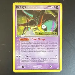 FAKE MP Nintendo Pokemon TCG Deoxys 2/106 EX Emerald Stamped Rare 2005 Vintage - Image 1