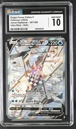 CGC 10 Origin Forme Palkia V Alt Art Astral Radiance 167/189 Swsh10 Pokemon Card - Image 1