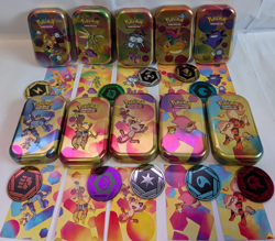 Pokemon TCG 151 Mini Tin 10 Card Coin Collection Set Complete - Image 1