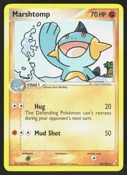 Marshtomp 38/100 - Pokemon Crystal Guardians - Uncommon - NM - Image 1