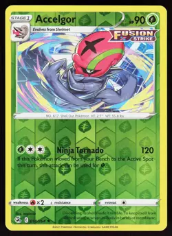 Accelgor 014/264 - Pokemon Fusion Strike - Reverse Holo Rare - NM - Image 1