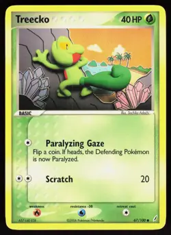 Treecko 67/100 - Pokemon Crystal Guardians - Common - LP - Image 1