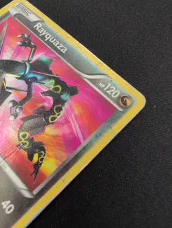 Pokemon Rayquaza 128/124 Dragons Exalted Secret Rare Holo HEAVY PLAYED Poor - Image 4