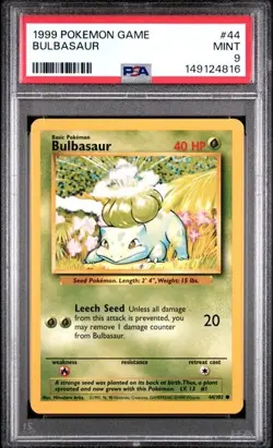 1999 Pokemon Game Base Set UNLIMITED PSA 9 Bulbasaur #44 - Image 1