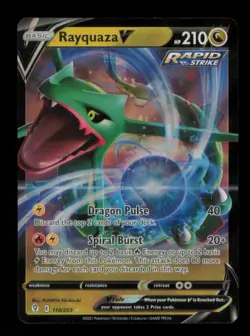 RAYQUAZA V V RARE HOLO 110/203 NM POKEMON - Image 1