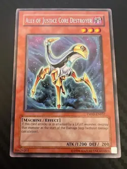 Yugioh Ally of Justice Core Destroyer TSHD-EN037 Rare Unlimited NM - Image 1