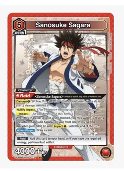 Union Arena: Rurouni Kenshin - Sanosuke Sagara (SR) Foil - UE11BT/RNK-1-077 - Image 1