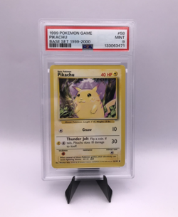 Pokemon Base Set Pikachu 58/102 – 4th Print (1999–2000 Rare UK Print) – PSA 9 - Image 1