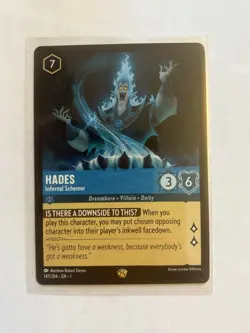 Disney Lorcana TCG Hades Infernal Schemer 151/204 Legendary Non Foil NM - Image 1
