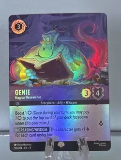 Disney Lorcana GENIE Magical Researcher Foil 210/204 Winterspell - Image 1