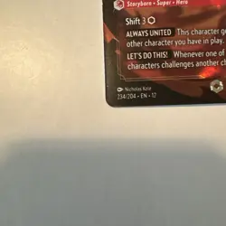 Lorcana Mr Incredible Super Strong Enchanted Wilds Unknown 234/204 - Image 3