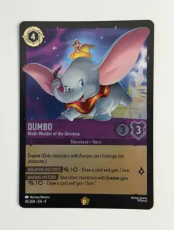 Ravensburger Disney Lorcana Dumbo Ninth Wonder 45/204 Legendary Cold Foil EN - Image 1