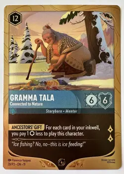 2026 Disney Lorcana Gramma Tala Winterspell Promo Foil 28/P3 Connected To Nature - Image 1