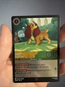 Lorcana Lady Promo- Decisive Dog Disney Card Cold Foil 28/P2 - Image 1