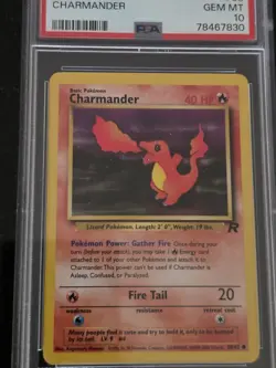 Pokemon Charmander #50/82 Team Rocket 1999-2000 First Edition psa 10 - Image 3