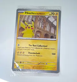Pikachu at the museum jumbo promo card mint condition worldwide shipping - Image 1