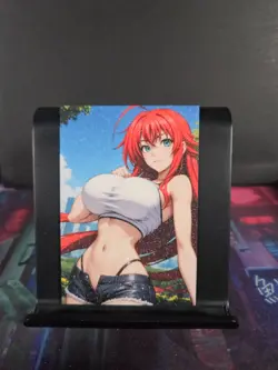 Rias Gremory High School DxD Art Card Glitter Anime Waifu CCG Collectible - Image 1