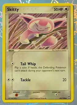 Skitty 62/108 EX Power Keepers Pokemon Card NM - Image 1
