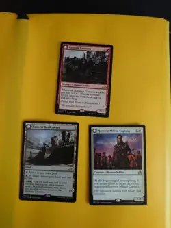 Hanweir x3 - Battlements, Garrison, Militia Captain Magic the Gathering 3 Card. - Image 1