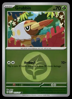 Pokemon Cards Grubbin Quick Ball 017/217 Ascended Heroes Holo Common NM - Image 1