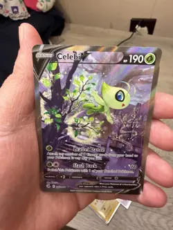 Pokemon TCG Celebi v 245/264 Fusion Strike Alternate Art Rare Holo Card - Image 1