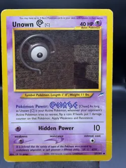 Pokemon Card - Unown [C] Neo Destiny 57/105 Uncommon HP - Image 1
