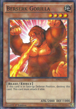 Berserk Gorilla (BP03-EN008) - Shatterfoil Rare First ed. Yu-Gi-Oh! - Image 1
