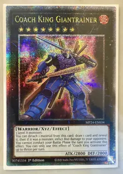 Yugioh! 1x Coach King Giantrainer MP24-EN034 Quarter Century Secret Rare NM - Image 1