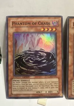 Yugioh- 3x Phantom of Chaos - Super Rare - Limited - GLAS-ENSE1 - Near Mint - Image 3