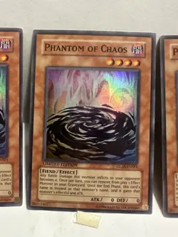Yugioh- 3x Phantom of Chaos - Super Rare - Limited - GLAS-ENSE1 - Near Mint - Image 4