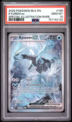 2025 POKEMON BLK EN-BLACK BOLT SPECIAL ILLUSTRATION RARE #165 KYUREM EX PSA 10 - Image 1
