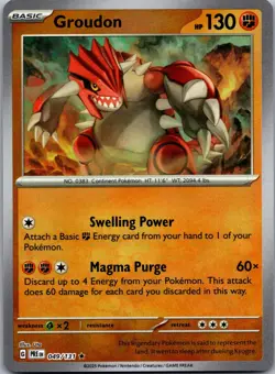 Groudon 049/131 Holo POKEBALL Rare Prismatic Evolutions Pokemon Near Mint - Image 1
