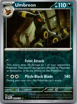 Umbreon 059/131 Rare Prismatic Evolutions Pokemon Reverse Holo Near Mint - Image 1