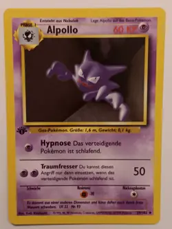 Haunter Pokemon German Base Set 1st Edition (ALPOLLO) #29 NM - Image 1