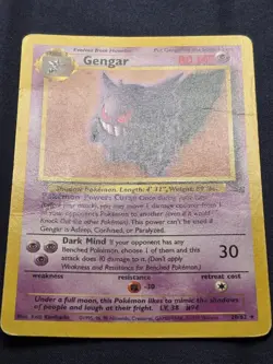 Gengar 20/62 Fossil Unlimited NON Holo Rare Pokemon Tcg 1999 WOTC (HP) - Image 2