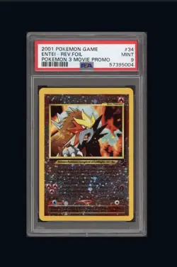 2001 PM ENTEI POKEMON GAME 34/53 Rev. Holo PM 3 MOVIE PROMO PSA 9✨❄ - Image 1