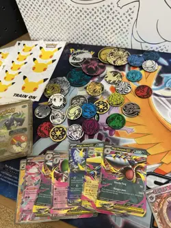 Pokemon TCG Lot Cards Coins Mats Binder And More - Image 4