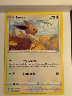 Eevee 125/203 Common Evolving Skies Pokemon Near Mint - Image 1