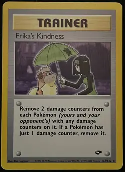 LP Erika's Kindness 103/132 Reg Gym Challenge Authentic Pokemon Card Vintage - Image 1