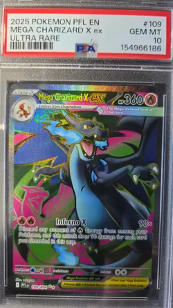 2025 MEGA CHARIZARD X EX 109/094 ULTRA RARE POKEMON PSA 10 - Image 1