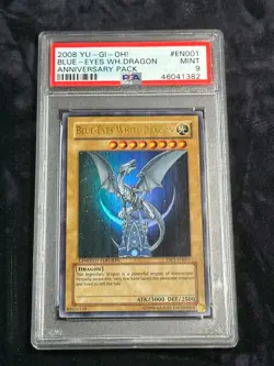 PSA 9 MINT Blue-Eyes White Dragon YAP1-EN001 Ultra Rare *1382 YUGIOH - Image 1