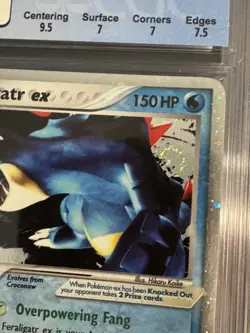 Pokemon 2005 Feraligatr EX 103/115 Unseen Forces Holo CGC 7 *SWIRL* - Image 3