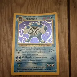 Pokemon TCG Wizards Poliwrath Base Set 2 Holo Rare 15/130 English 2000 - Image 1