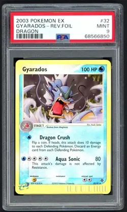 Pokemon Cards - PSA 9 Gyarados 32/97 - Ex Dragon - Reverse Holo MINT - PSA9 - Image 1