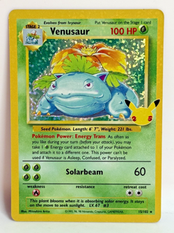 Pokemon TCG Venusaur 15/102 Celebration Classic Collection Holo Rare - Image 1