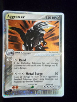 Nintendo Aggron ex 95/100 EX Ruby & Sapphire 2003 Holo Rare Light wear - Image 1